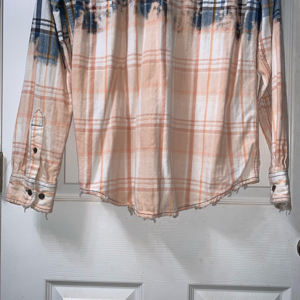 Bleached Plaid Flannel - Picture 3 of 4